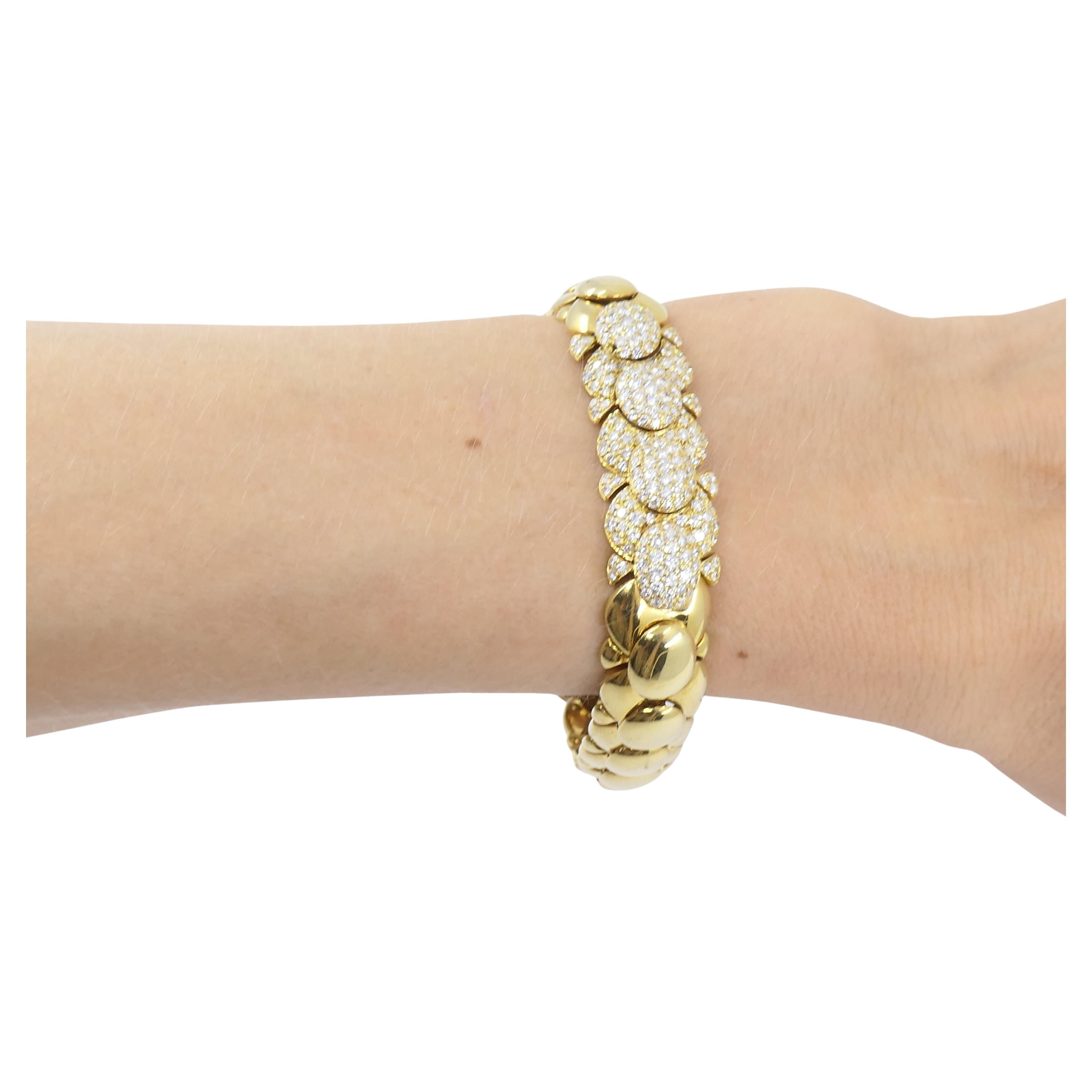 Van Cleef & Arpels Armband aus 18 Karat Gold mit Diamanten und Echtheitszertifikat (Rundschliff)