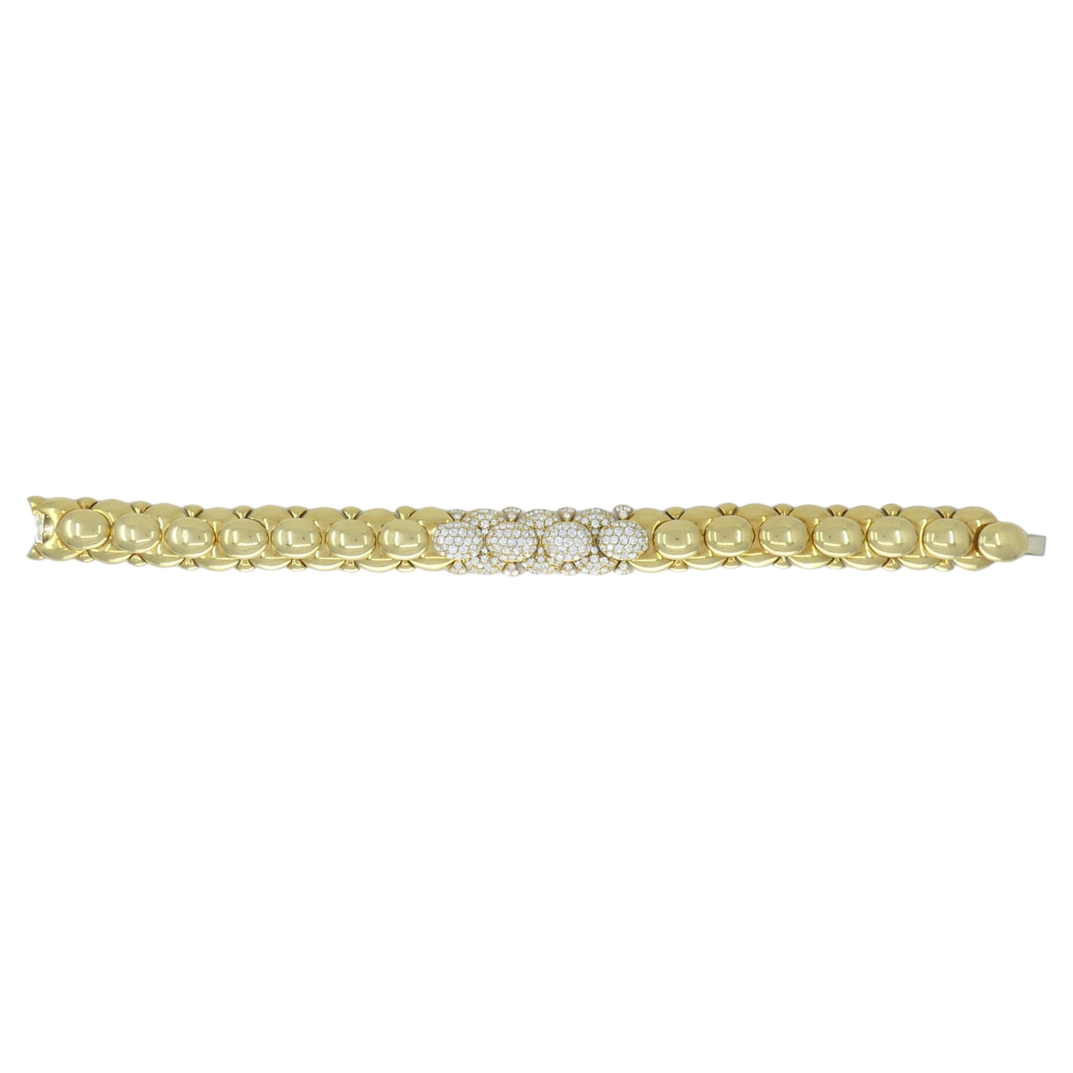 Van Cleef & Arpels Armband aus 18 Karat Gold mit Diamanten und Echtheitszertifikat Damen