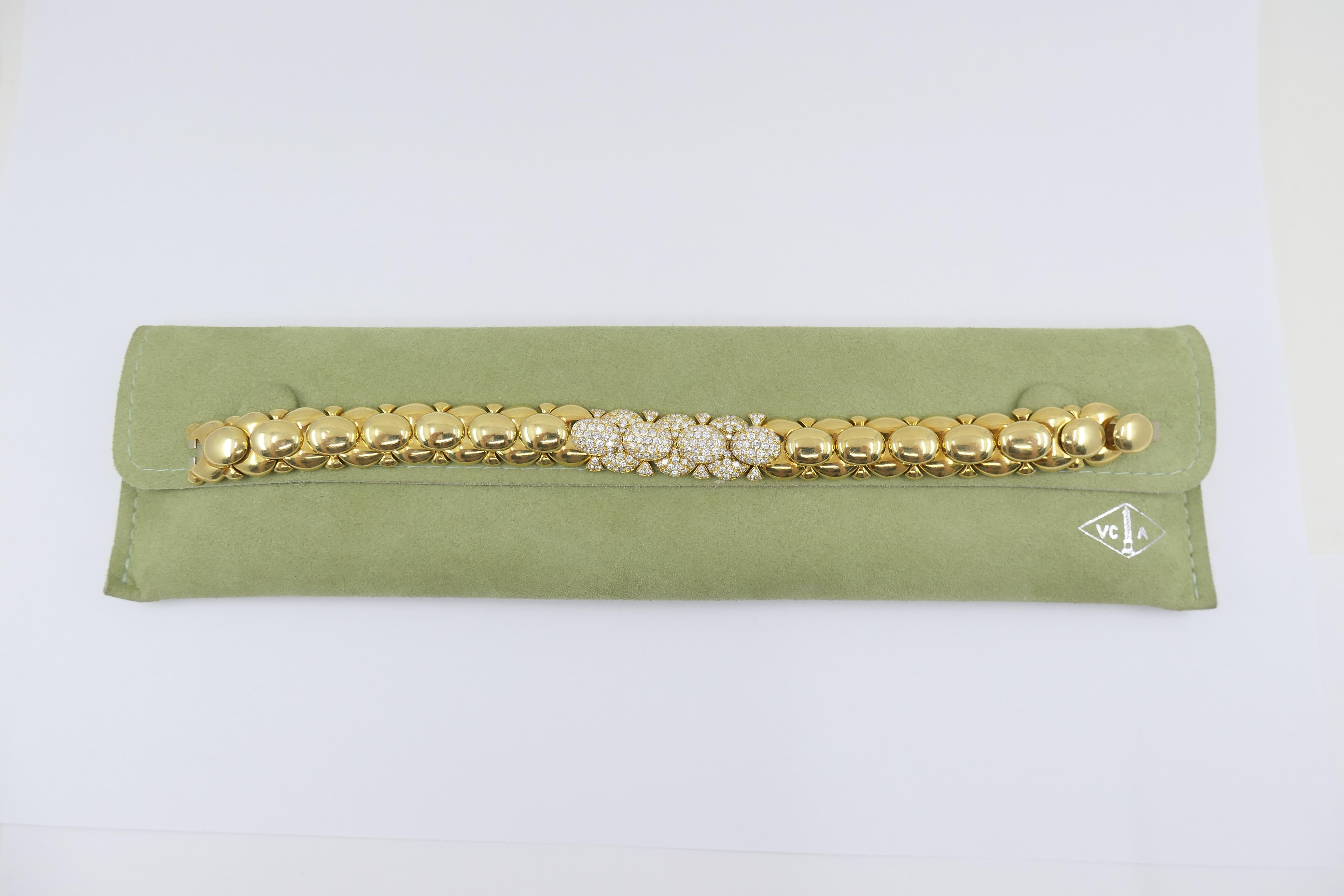 Van Cleef & Arpels Armband aus 18 Karat Gold mit Diamanten und Echtheitszertifikat 3