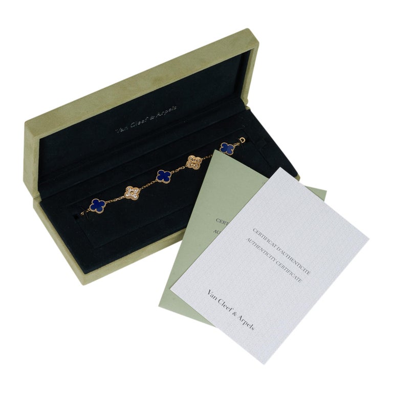 Van Cleef and Arpels Bracelet Sweet Alhambra Lapis Lazuli/Diamond 5 ...