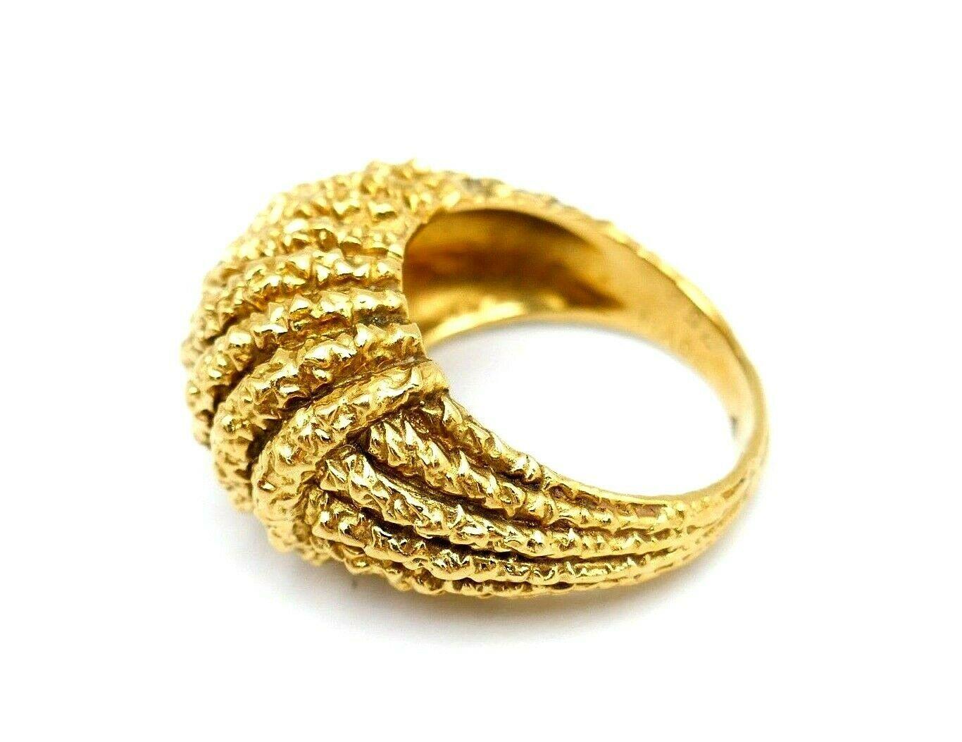 Van Cleef & Arpels Braided Yellow Gold Dome Ring 6