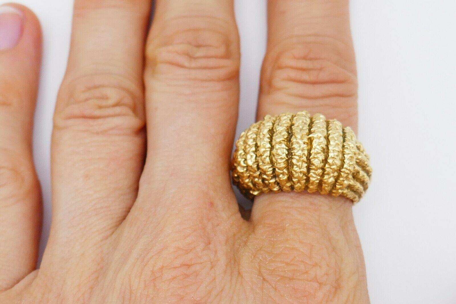 Van Cleef & Arpels Braided Yellow Gold Dome Ring 4