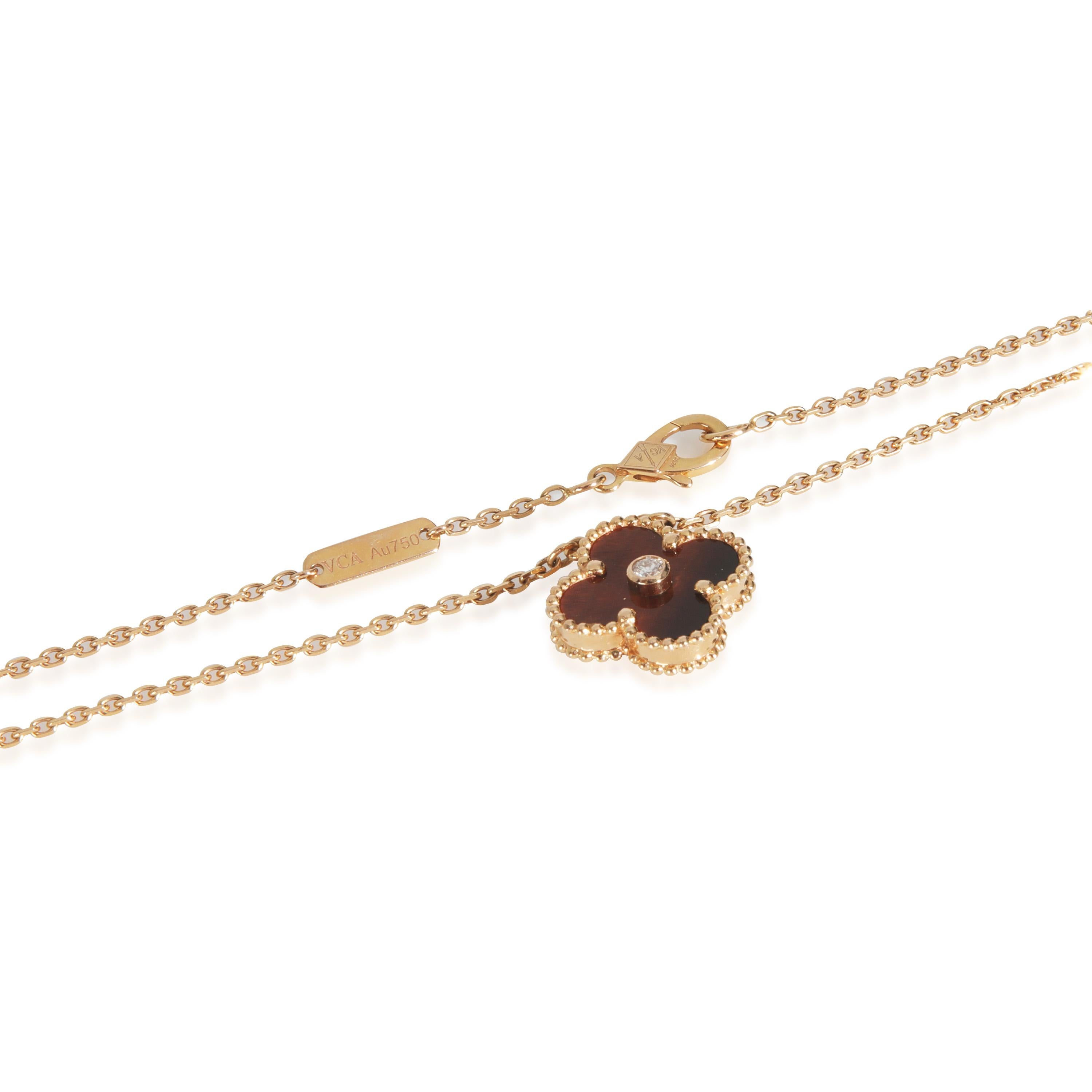 Women's Van Cleef & Arpels Bullseye 2017 Limited Edition Vintage Alhambra Pendant For Sale
