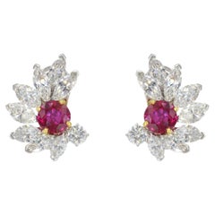 Pendientes Van Cleef & Arpels Burma No Heat Rubí y Diamante