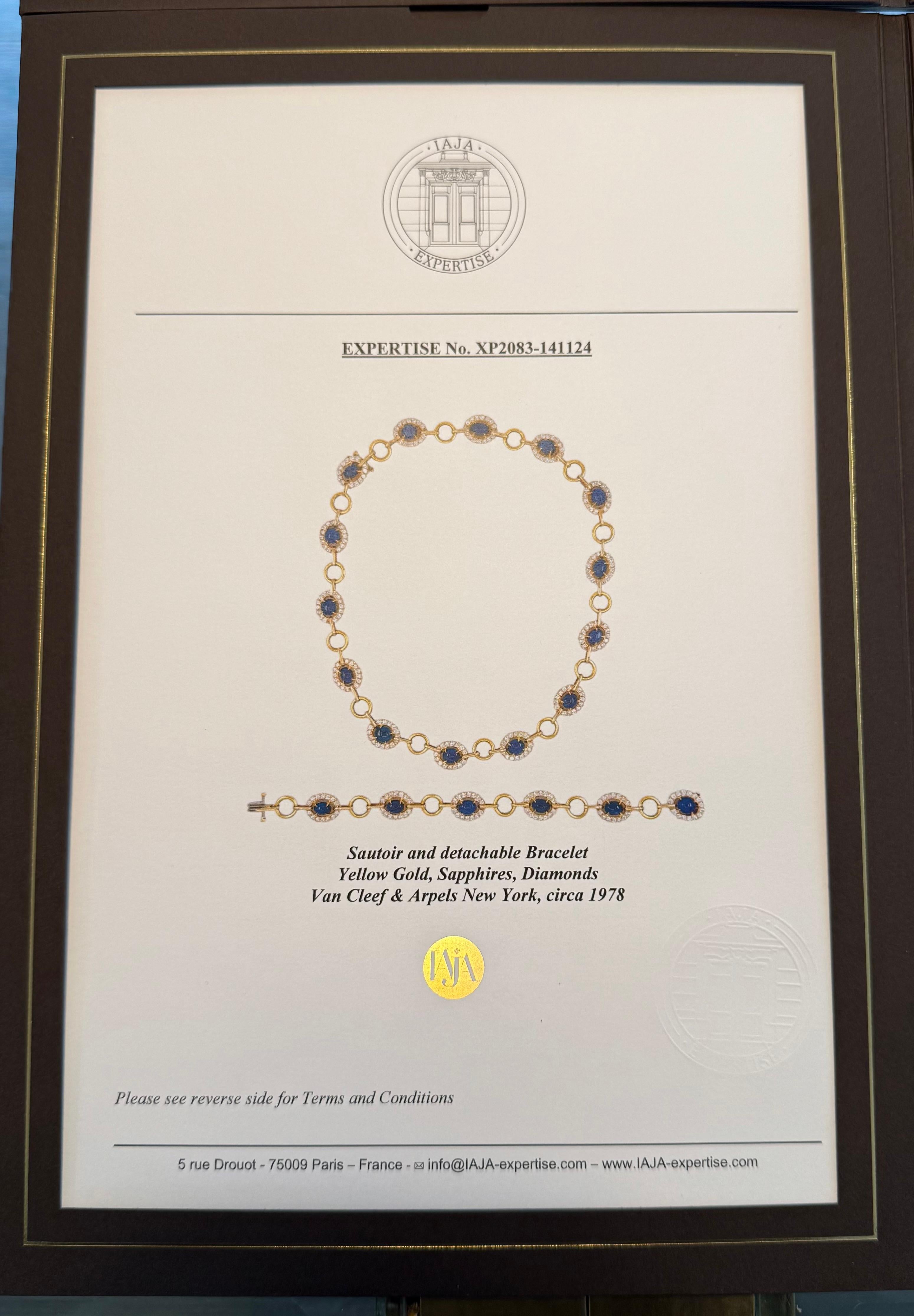 Van Cleef & Arpels Burma Ruby & Burma Sapphire Long Dia Necklace For Sale 3