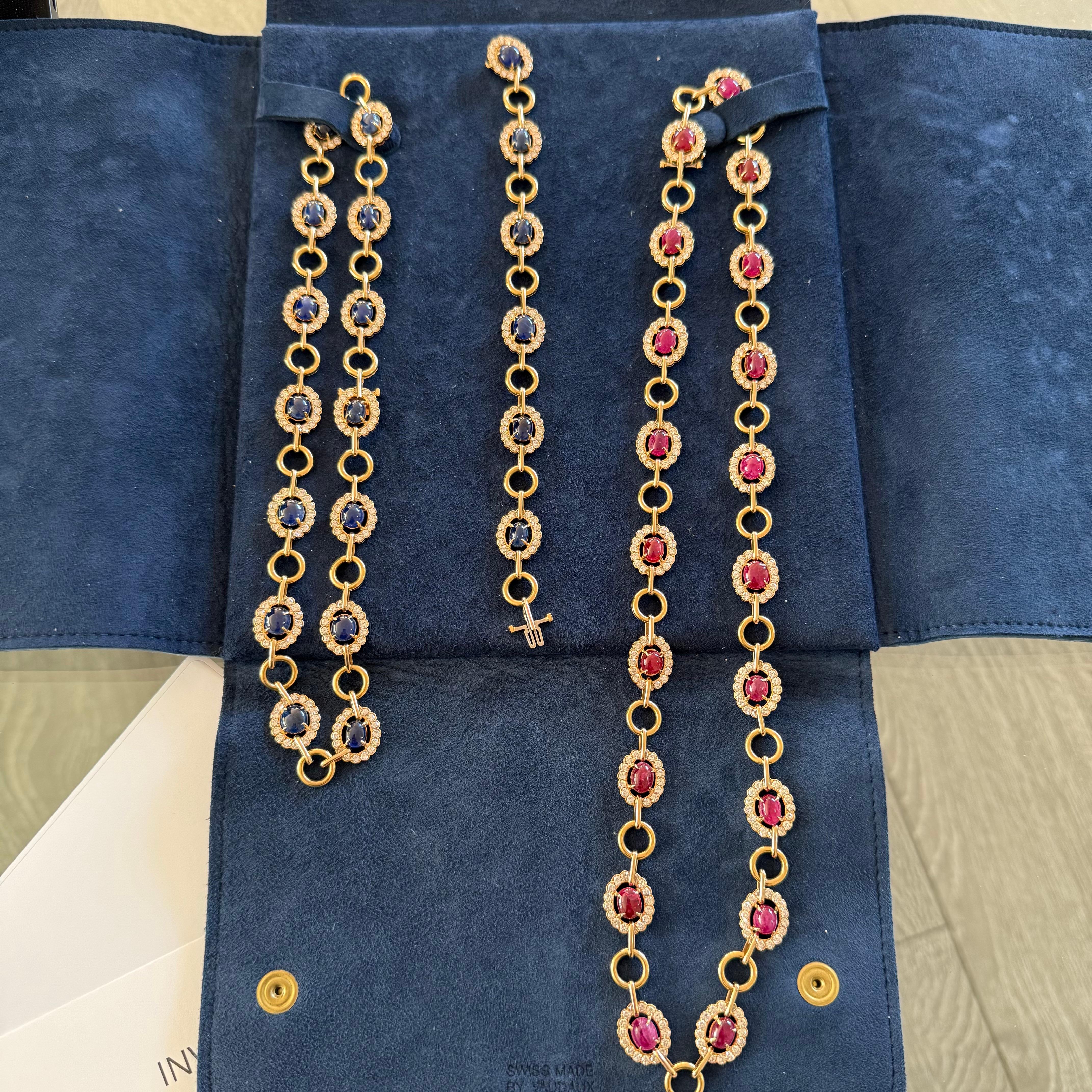 Van Cleef & Arpels Burma Ruby & Burma Sapphire Long Dia Necklace For Sale 8