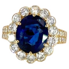 Van Cleef & Arpels Burma Sapphire 6.23 Ct Ring W/Certificates