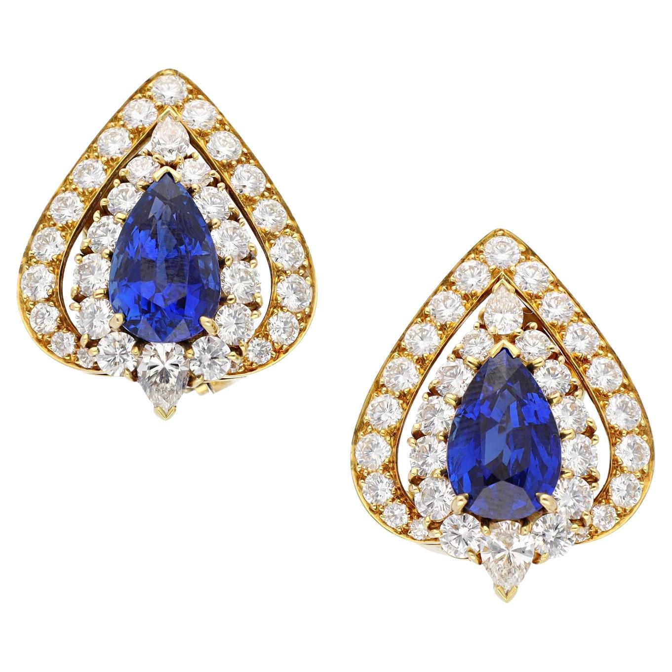 VAN CLEEF & ARPELS Burmese Sapphire Earrings