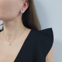 Van cleef & Arpels "Butterfly" Diamond Necklace & Earrings Suit