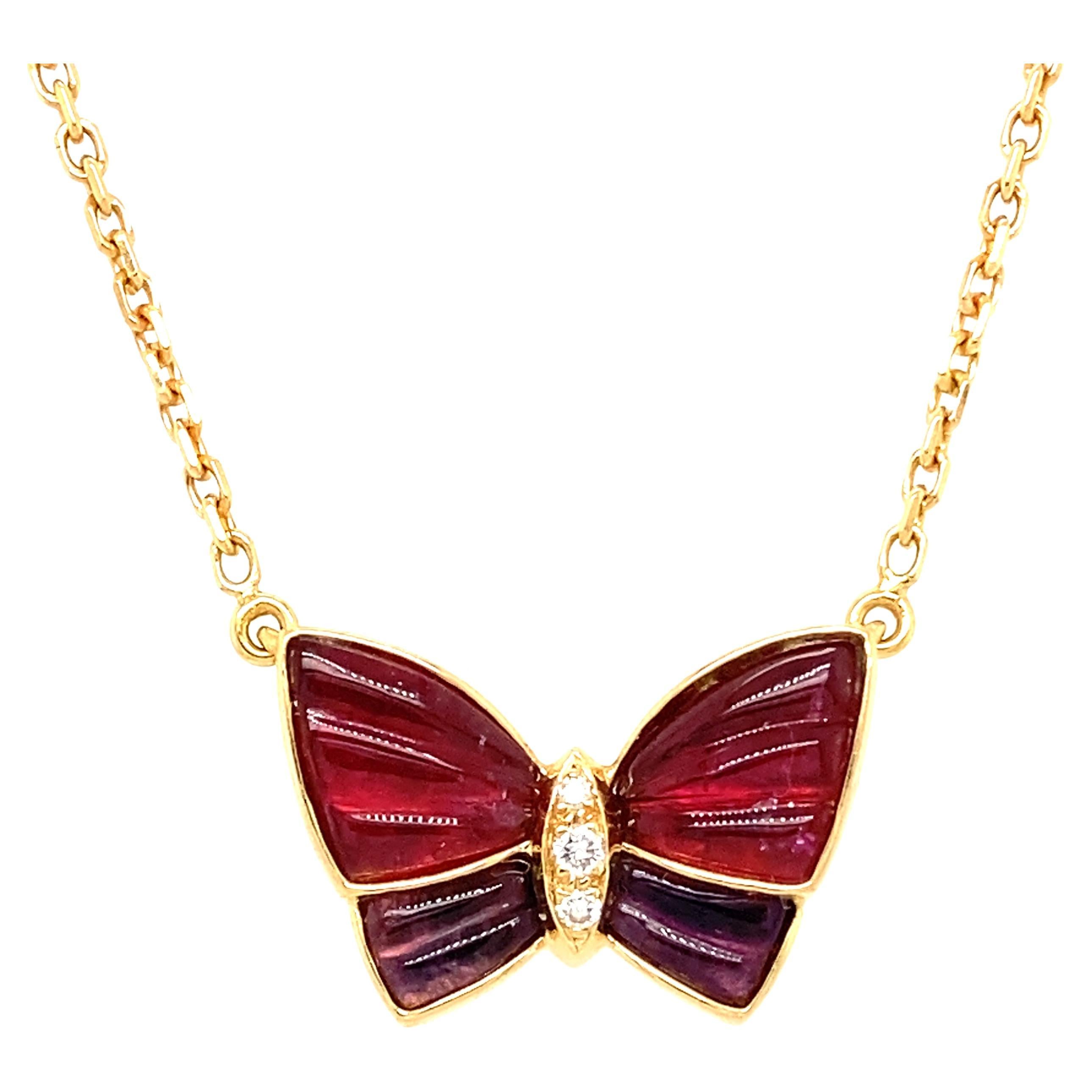 Van Cleef & Arpels Butterfly Gem set Pendant