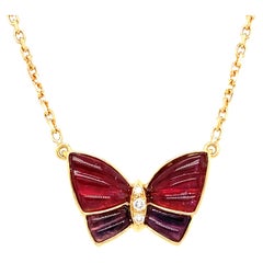 Van Cleef & Arpels Butterfly Gem set Pendant