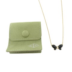 Van Cleef & Arpels Butterfly Onyx Diamond 18k Gold Necklace