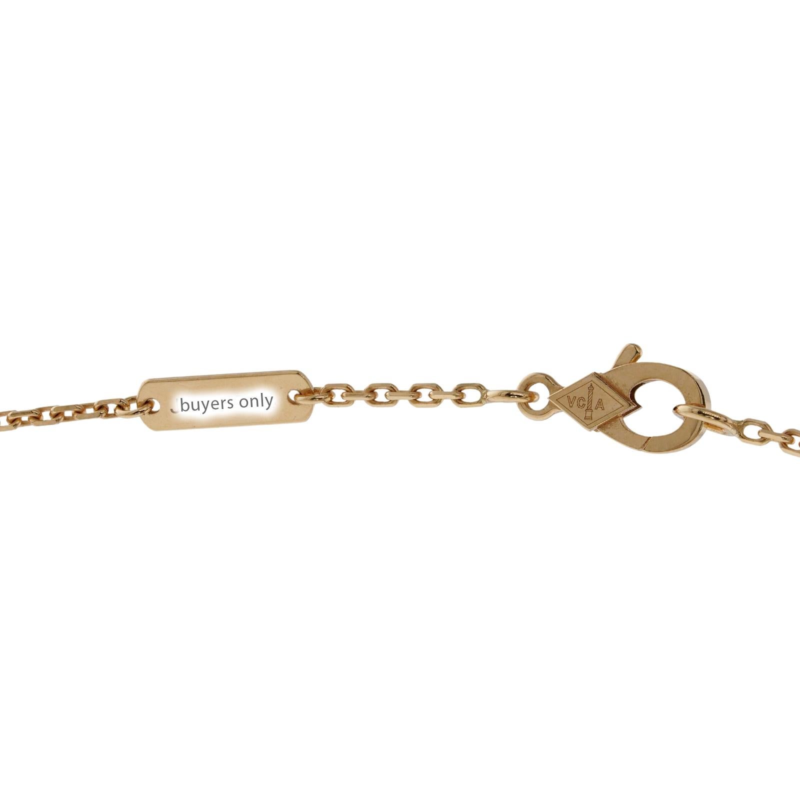 VAN CLEEF & ARPELS Halskette aus Gelbgold mit Schmetterlingsanhänger aus Perlmutt und Gelbgold 5