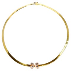 Van Cleef & Arpels Butterfly Sapphire and Diamond Choker Necklace, 18k