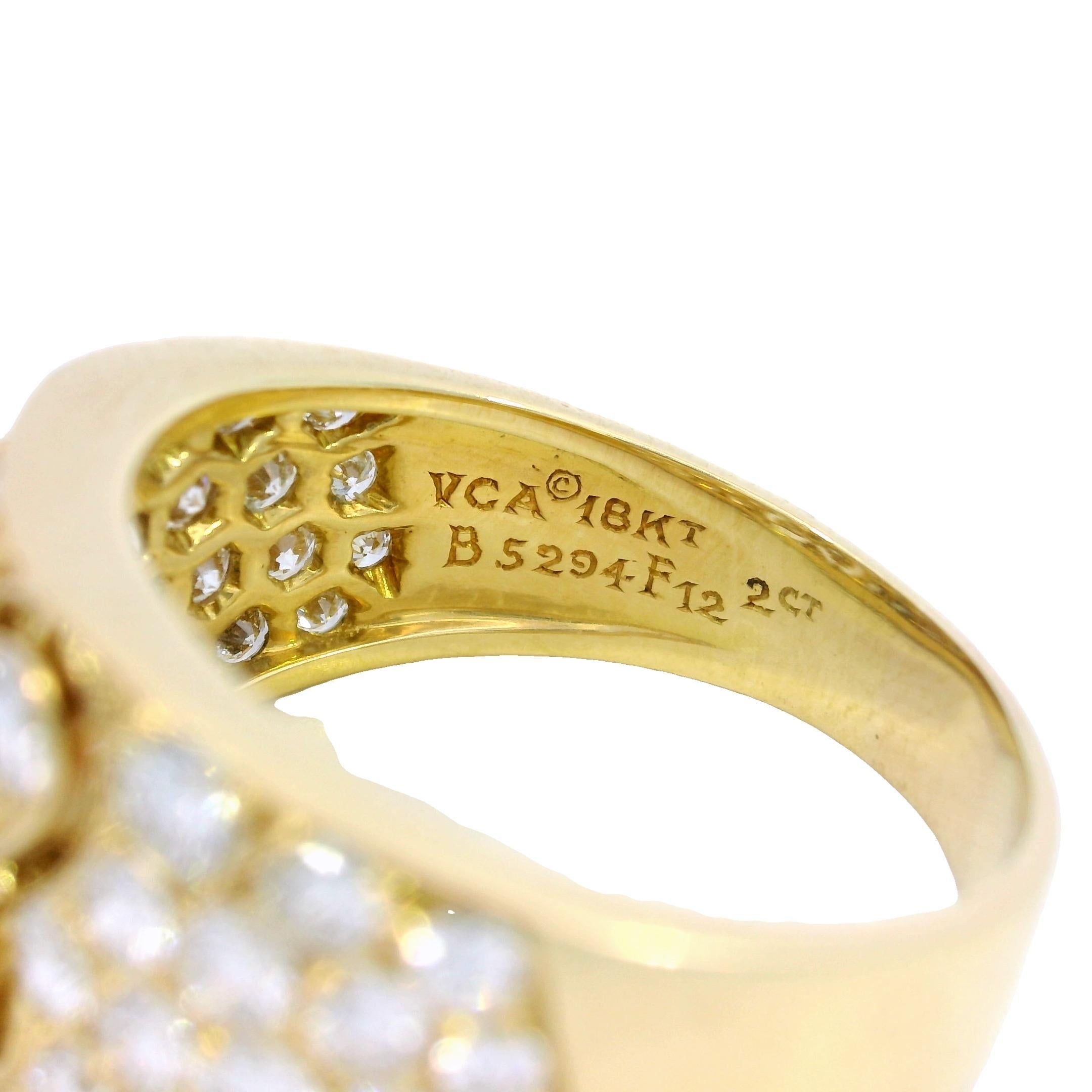 Van Cleef & Arpels Butterfly Sapphire Diamond Ring 18K Yellow Gold en vente 3