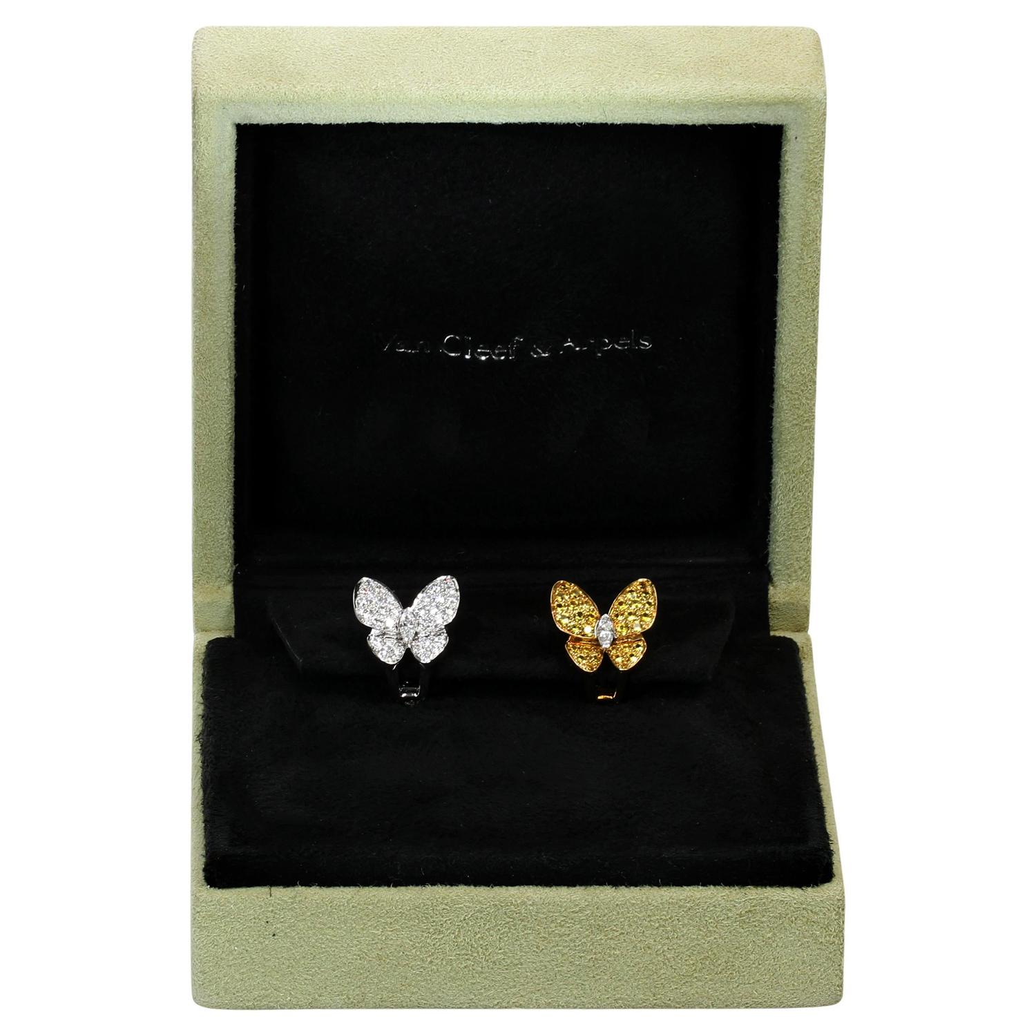 van cleef butterfly earrings