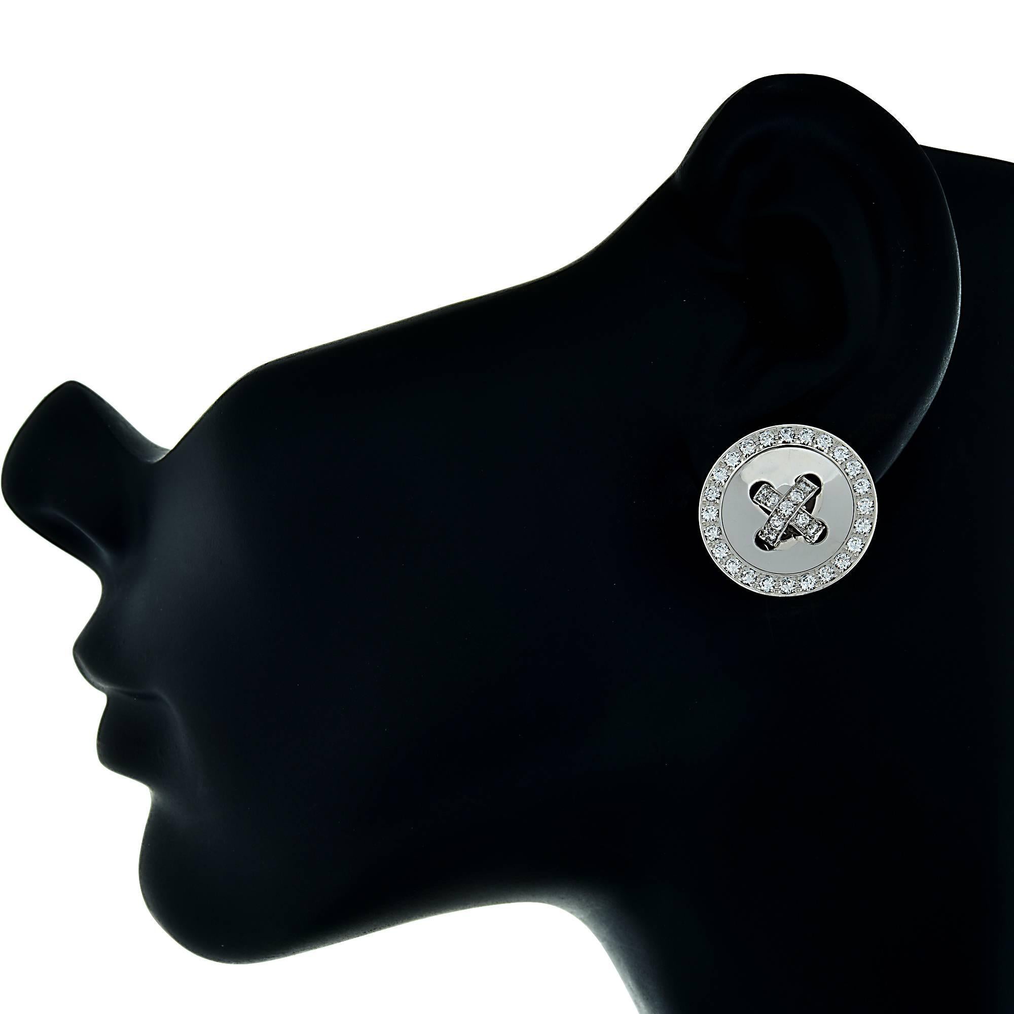Modern Van Cleef & Arpels Button Earrings