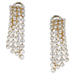 Van Cleef & Arpels by Andre Vassort Four Line 4 carats Diamond Cocktail Earrings