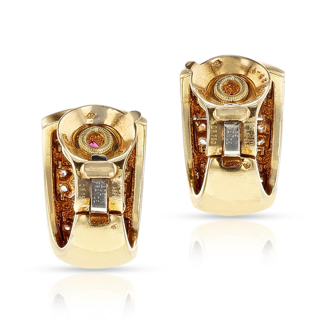 Orecchini con rubini e diamanti Van Cleef & Arpels by Pery et Fils, 18 ct. in vendita 1