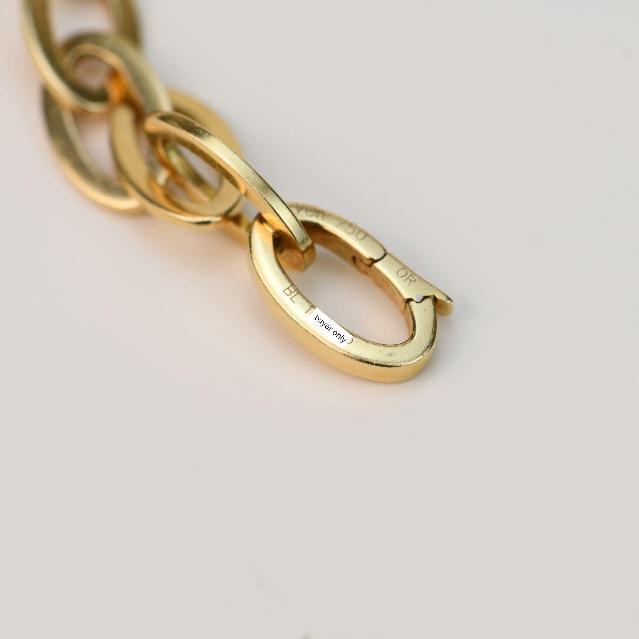 Van Cleef & Arpels Bracelet byzantin en or jaune 18 carats en vente 1