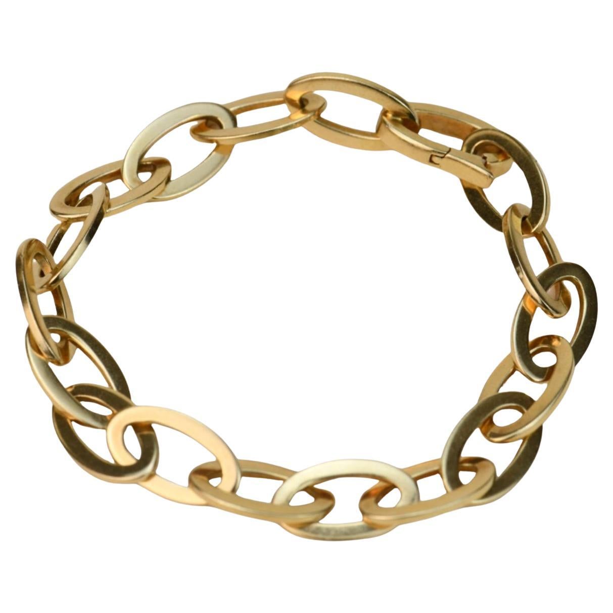 Van Cleef & Arpels Bracelet byzantin en or jaune 18 carats en vente
