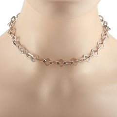 Van Cleef & Arpels Byzantine Alhambra 18 Karat White Gold Necklace