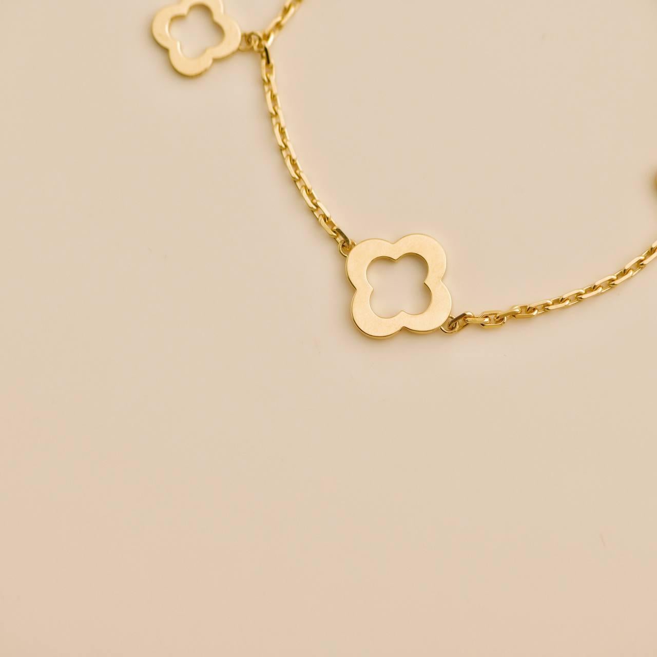 Van Cleef & Arpels Byzantine Alhambra 18K Yellow Gold Bracelet 1