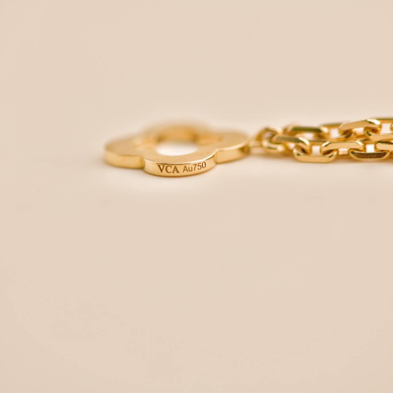 Van Cleef & Arpels Byzantine Alhambra 18K Yellow Gold Bracelet For Sale 4