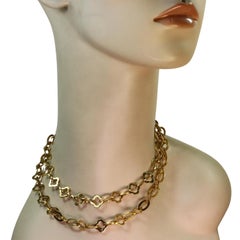 VAN CLEEF & ARPELS Byzantine Alhambra 18k Yellow Gold Long Chain Necklace