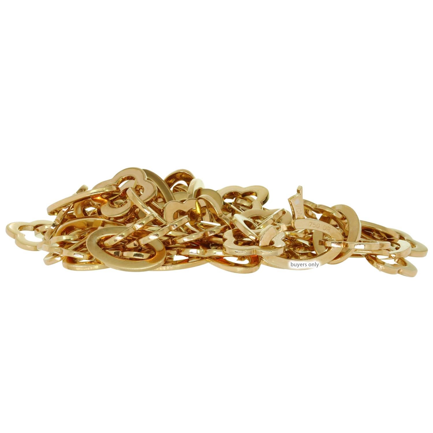 VAN CLEEF & ARPELS Byzantinische Alhambra Lange Halskette aus 18 Karat Gelbgold im Angebot 1