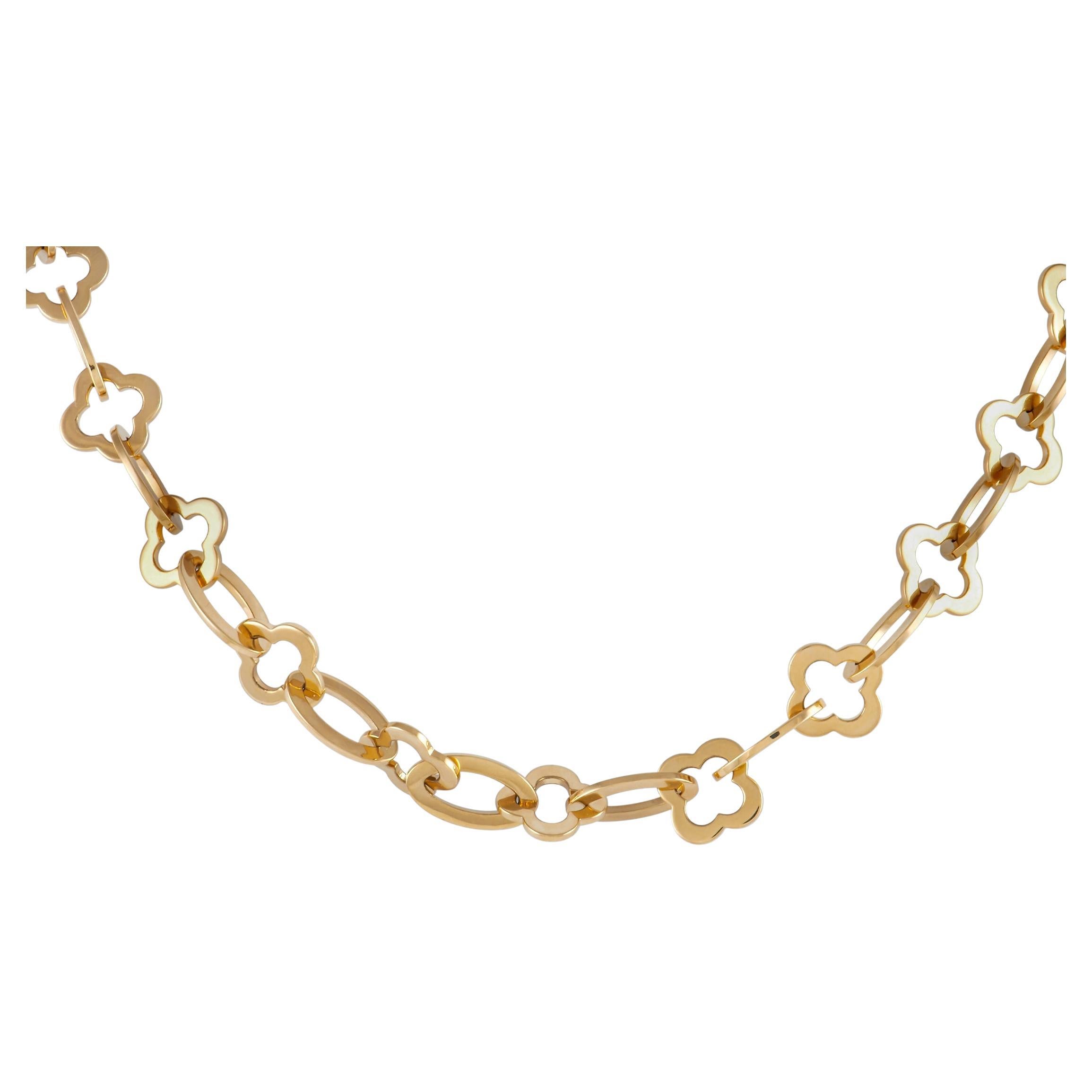 Van Cleef & Arpels Byzantine Alhambra 18K Yellow Gold Necklace