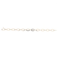 Van Cleef & Arpels Bracelet à maillons en or blanc 18 carats style Alhambra byzantin