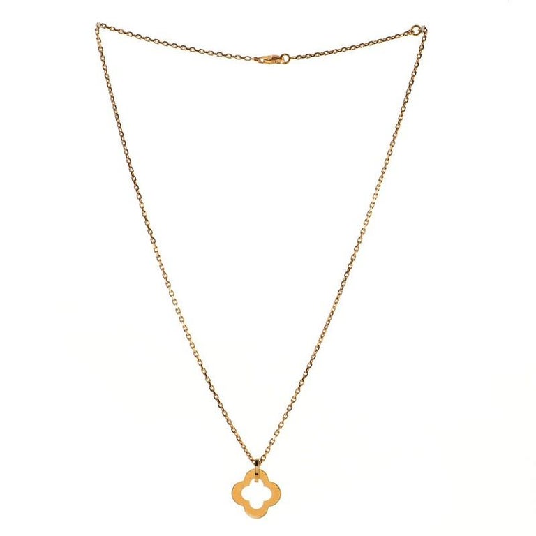 Van Cleef and Arpels Byzantine Alhambra Pendant Necklace 18K Yellow ...
