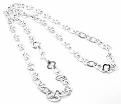 Van Cleef & Arpels: Byzantinische Alhambra, lange Gliederhalskette aus Weißgold