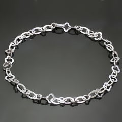 Van Cleef & Arpels Byzantine Alhambra White Gold Link Necklace