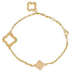 Van Cleef & Arpels Byzantine Alhambra Yellow Gold 3 Motif Bracelet