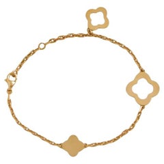 Van Cleef & Arpels Byzantine Alhambra Yellow Gold 3 Motif Bracelet