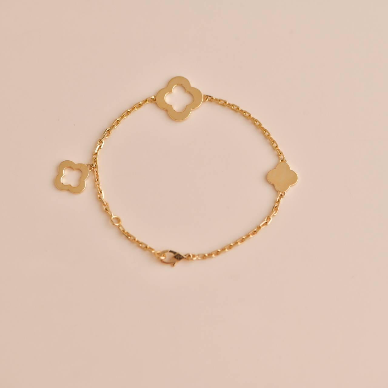 Van Cleef & Arpels Byzantine Alhambra Yellow Gold Bracelet 1