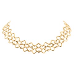 Used Van Cleef & Arpels Byzantine Alhambra Yellow Gold Necklace