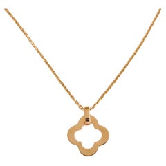 Used Van Cleef & Arpels Byzantine Alhambra Yellow Gold Pendant Necklace