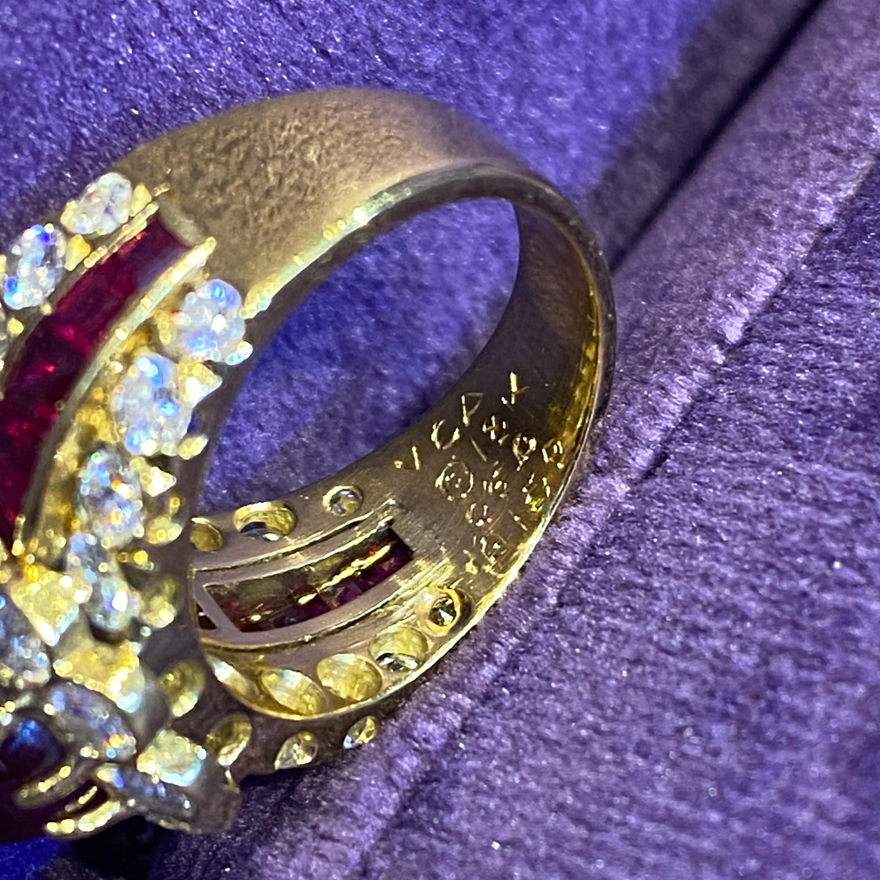 Van Cleef & Arpels Cabochon Rubin & Diamant Ring Damen