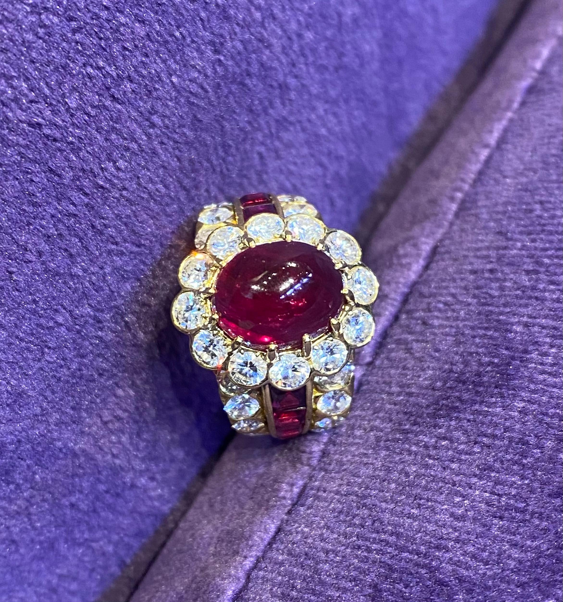 Van Cleef & Arpels Cabochon Rubin & Diamant Ring 5