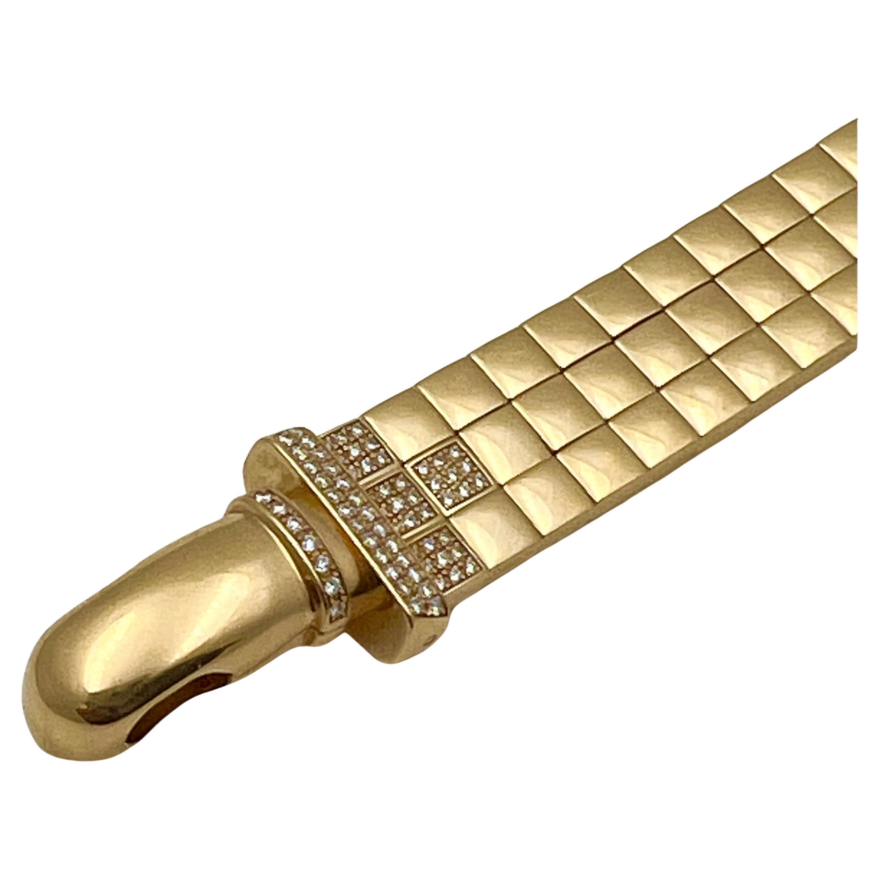 Van Cleef & Arpels Cadenas 18k Gold Diamond Wrist Watch For Sale 1