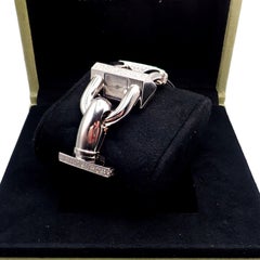 Van Cleef & Arpels Cadenas Model Diamond Alligator Band White Gold Watch