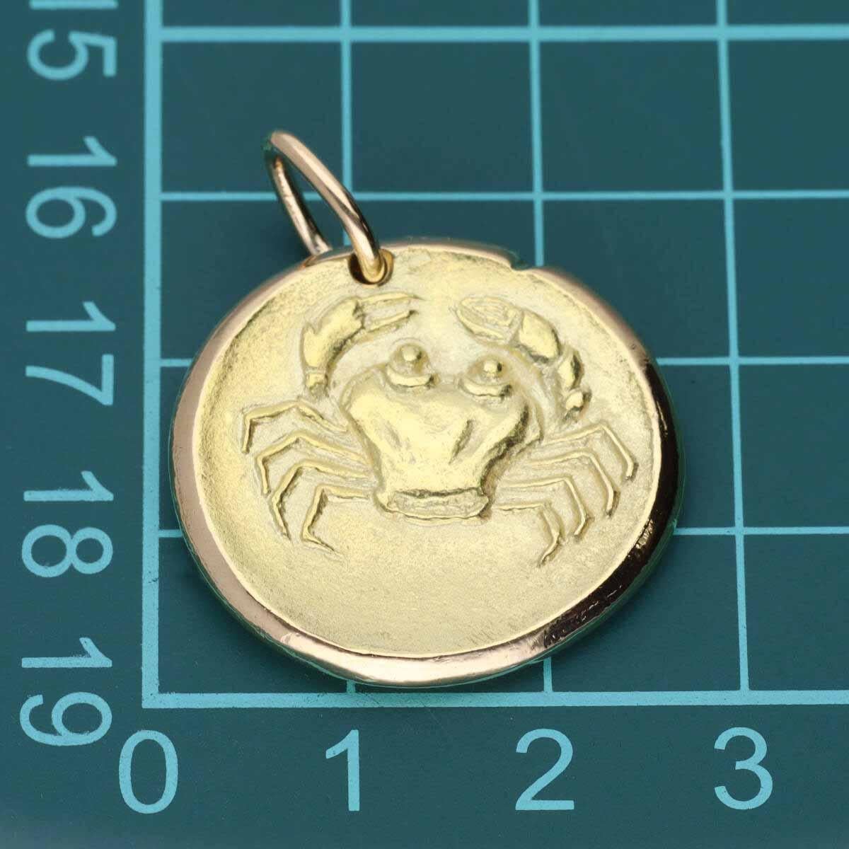 Van Cleef & Arpels Cancer Vintage Zodiac Gold Charm Mini K18 YG W26mm×H25mm 2