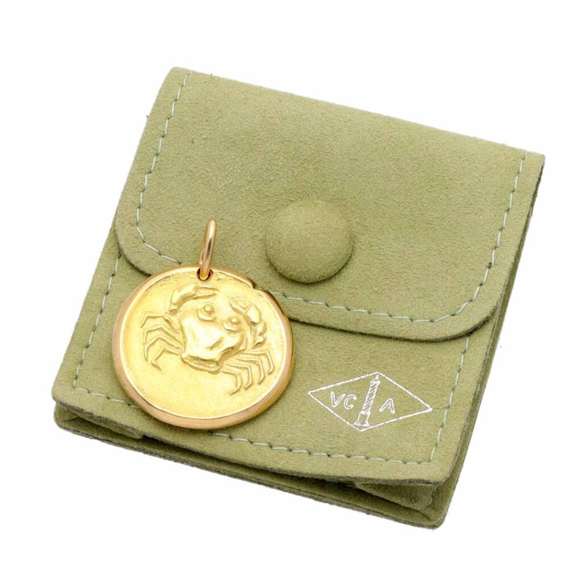 Van Cleef & Arpels Cancer Vintage Zodiac Gold Charm Mini K18 YG W26mm×H25mm 3