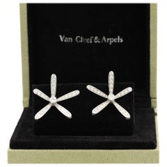 Van Cleef & Arpels Caresse D'Eole White Gold and Diamond Earrings