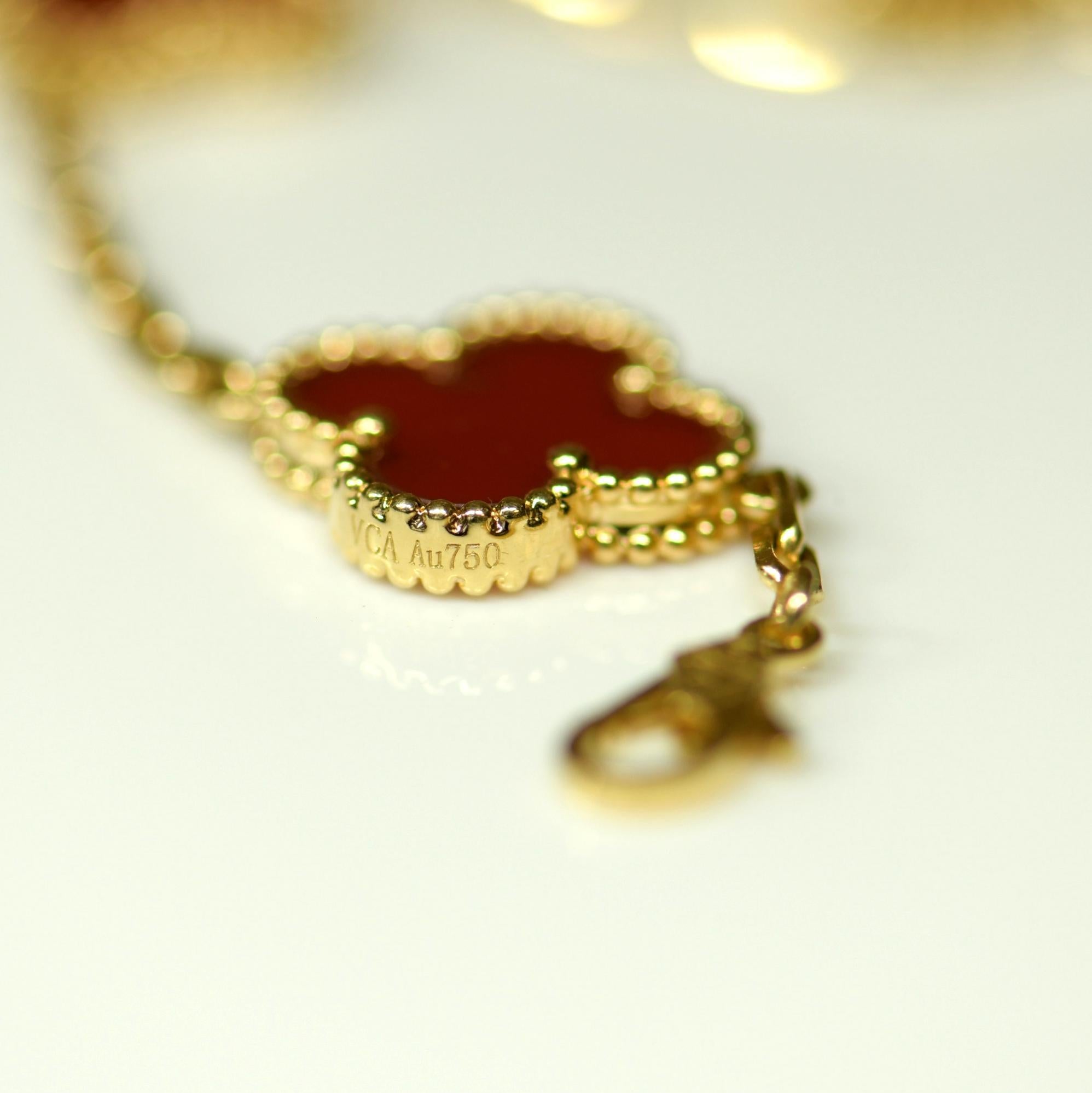 van cleef red and gold bracelet