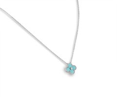 Van Cleef & Arpels Celadon Porcelain Vintage Alhambra Holiday Pendant VCARP9RV00