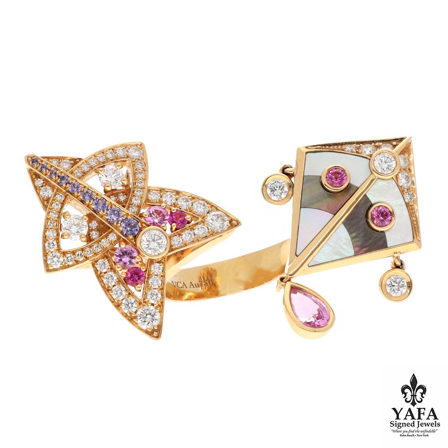 VAN CLEEF & ARPELS 'Cerf-Volants' Rings In Excellent Condition For Sale In New York, NY